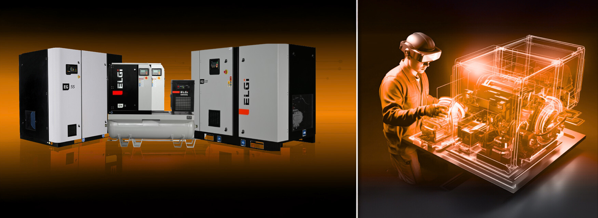 Oliesmurte skruekompressorer